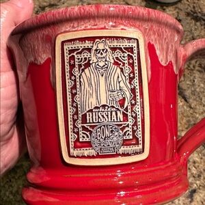Bones Coffee Company White Russian artisanal mug produced by Deneen Pottery
